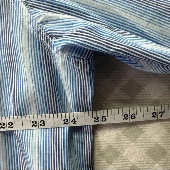 EUC SEAN JOHN Blue Strip Relaxed Fit Short Sleeve Button Down Collar Shirt 3XL - Picture 7 of 8